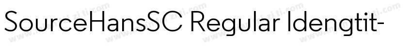 SourceHansSC Regular ldengtit字体转换
